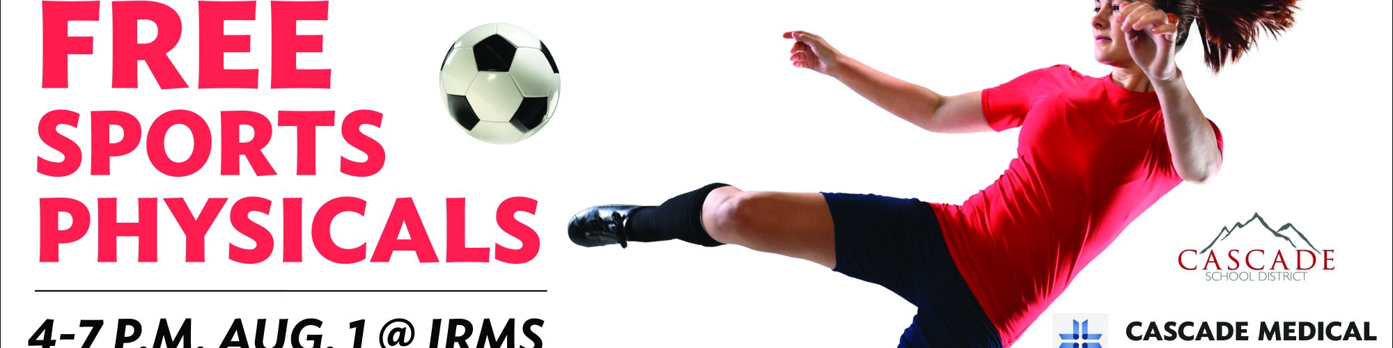 Free sports physicals 4-7 p.m. Aug. 1 at IRMS