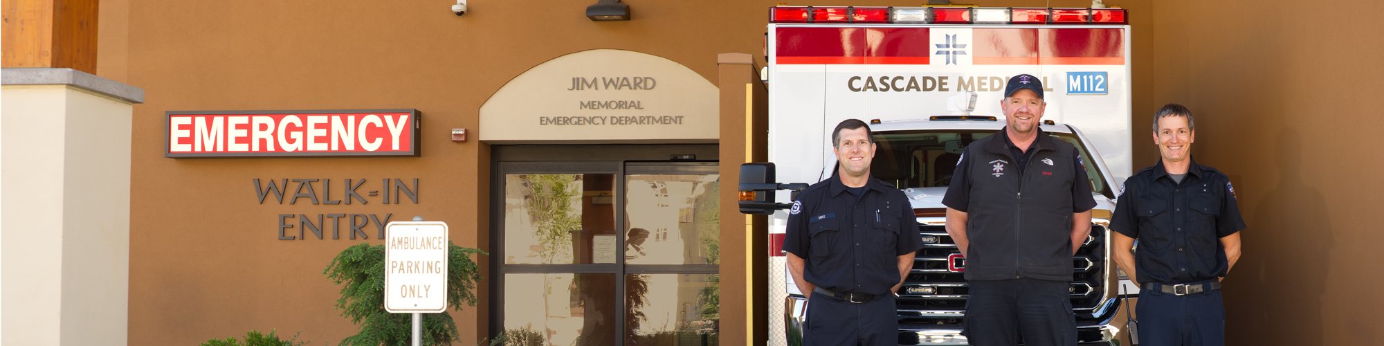 Paramedic Mike Ing-Moody, EMS Director Brian Pulse and EMT Lester Stoltz.